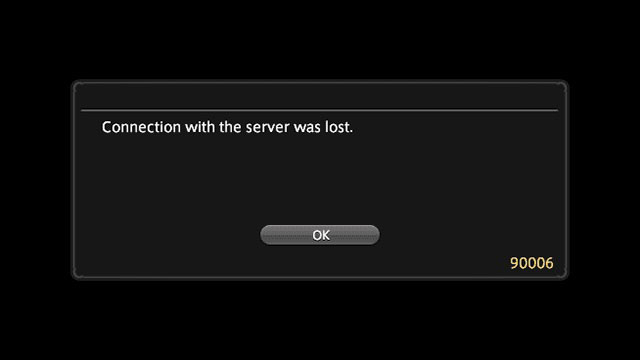 ffxiv error 90006 fix connection with the server was lost