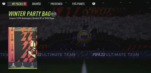 FIFA 22 Winter Party Bag SBC Solution