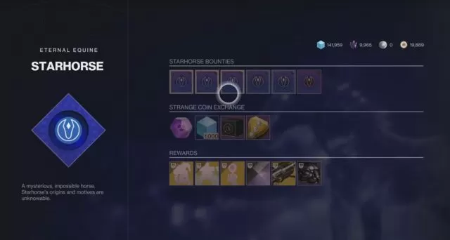 starhorse bounties destiny 2