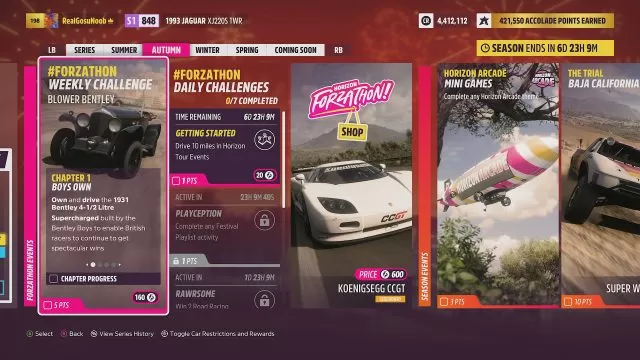 Forza Horizon 5 Blower Bentley 1931 Weekly Challenge