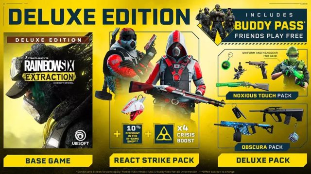 R6 Extraction How to Redeem Pre Orders & Delux Packs Obscura, Noxious Touch, React Strike