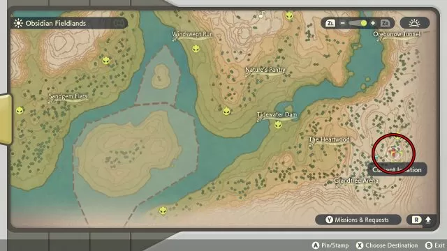 Scyther location in Obsidian Fieldlands