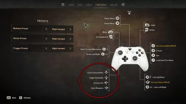 Switch Consumable in Dying Light 2 on PlayStation and Xbox Controller