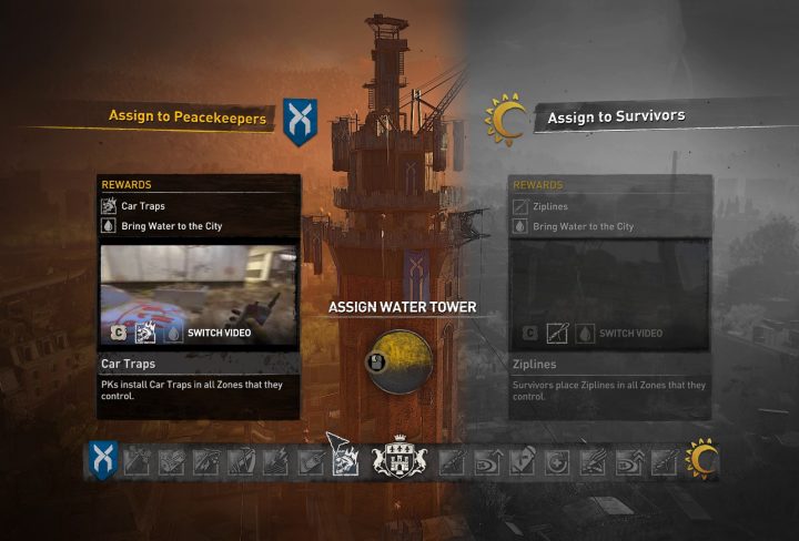 Assign Water Tower to Peacekeepers or Survivors