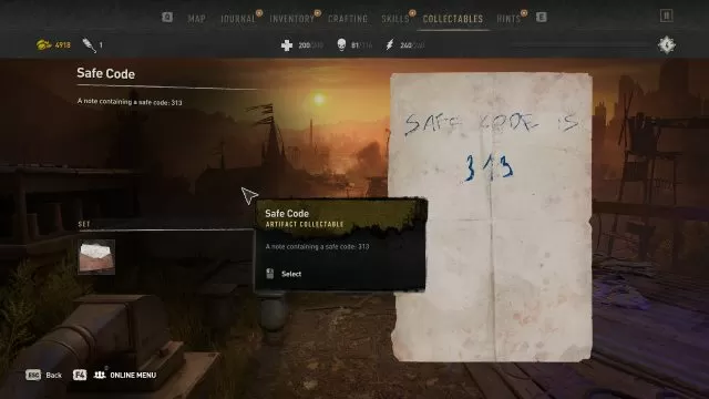 Dying Light 2 Safe Codes