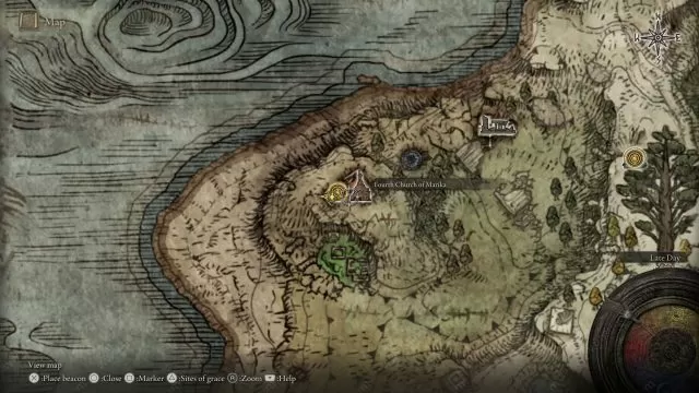 Elden Ring Sacred Tear Location Fourth church of Marika Map