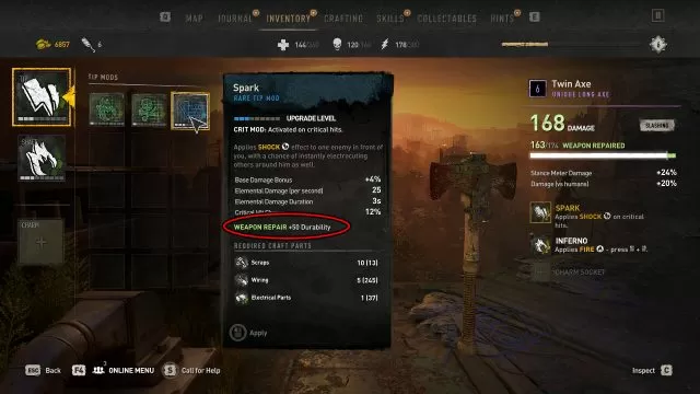 Repair Weapons in Dying Light 2