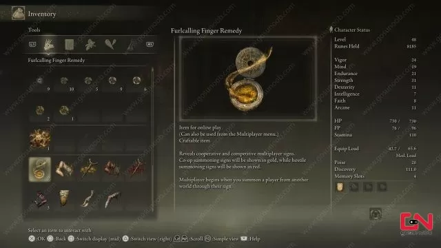 elden ring multiplayer how to craft furlcalling finger remedies