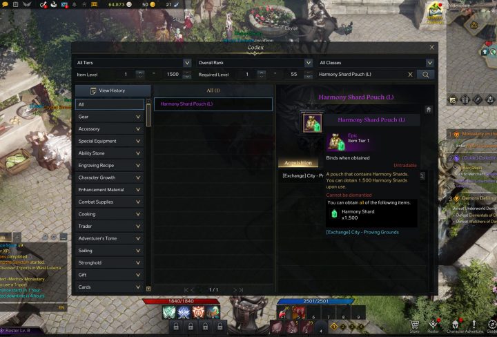 lost ark harmony shard