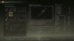 The Golden Order Greatsword stats