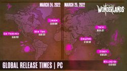 Tiny Tina's Wonderlands Release Time on PC