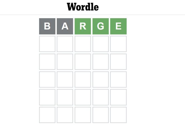 Wordle Words Ending in Rge