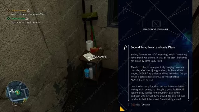 Search for Zashiki-Warashi in Ghostwire Tokyo lockbox key location