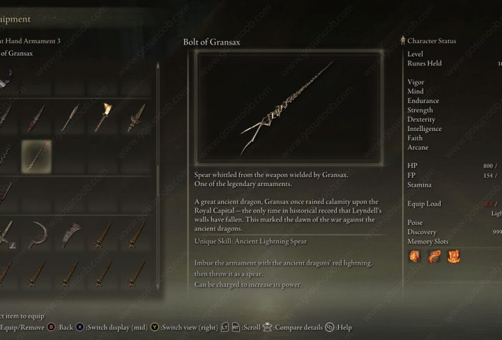 elden ring bolt of gransax location