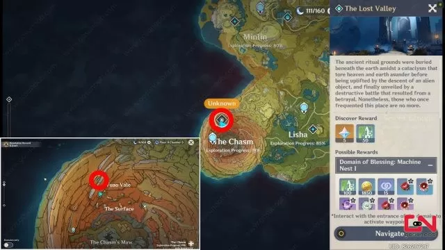 genshin impact lost valley domain how to unlock