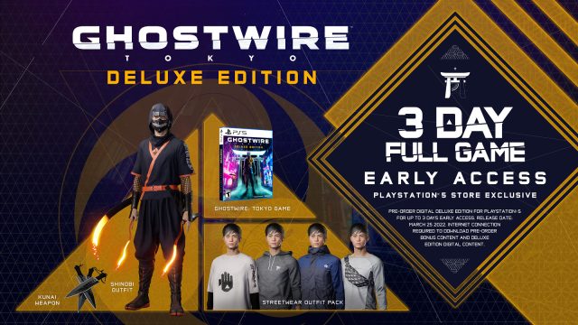 Ghostwire Tokyo Deluxe Edition Early Access Release Date and Time