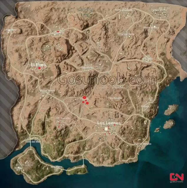 vending machine locations pubg map