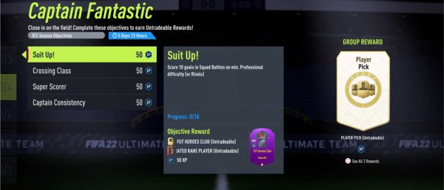 Captain Fantastic FIFA 22 Rewards & Complete Objectives Fast