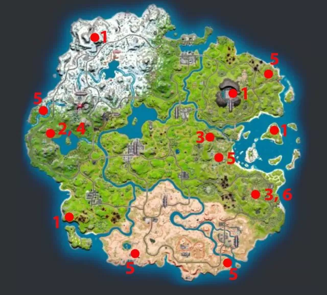 all exotic weapons locations in fortnite chapter 3 season 2