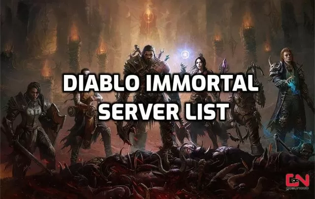 Diablo Immortal Server List