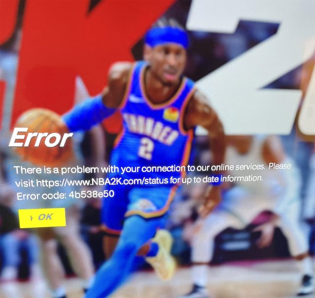 NBA 2K26 Error Code 4b538e50 Fix - Can't Connect to Servers