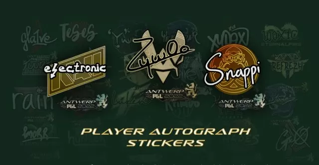 All PGL Antwerp 2022 Major Player Autograph Stickers