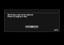 ffxiv error 3070 world data could not be obtained fix