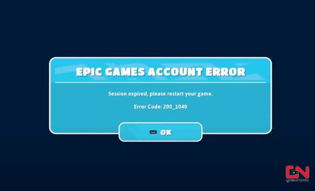 Fall Guys Error 200_1040, Epic Games Account Error Fix
