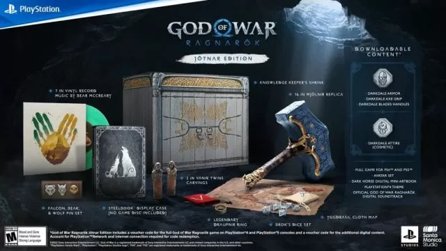 GoW Ragnarök Jötnar Edition Content