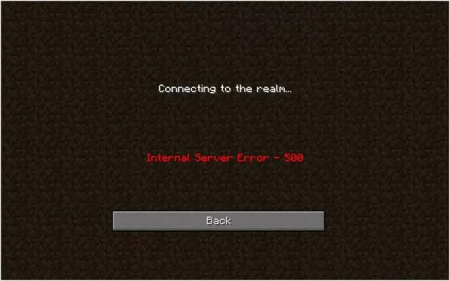 Minecraft Realms Internal Server Error 500 Fix