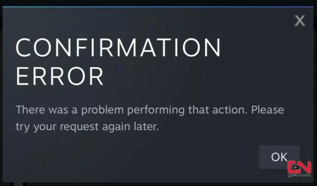 Steam Confirmation Error, Trading Down