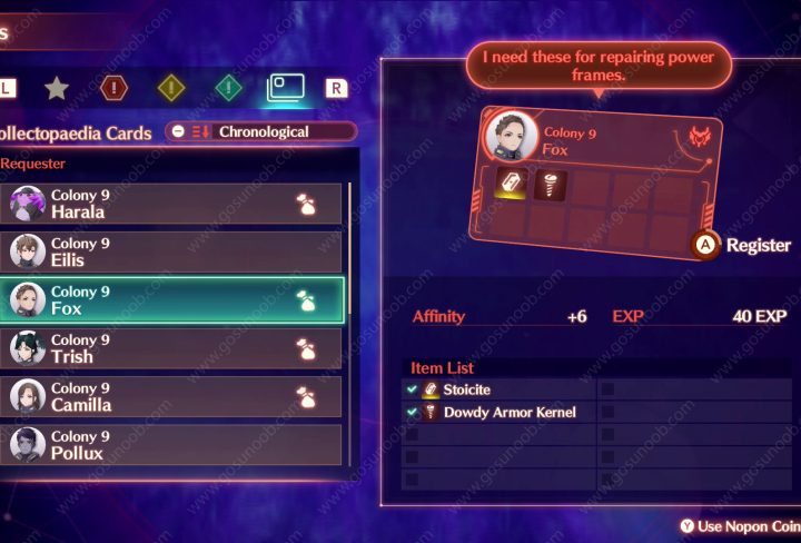 stoicite & dowdy armor kernel locations xenoblade chronicles 3