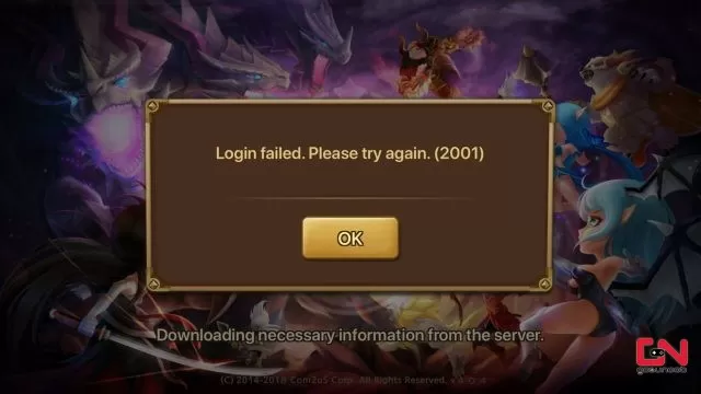 Summoners War Error 2001