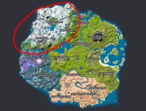 you can find timber pines in Fortnite in the snowy area to the northwest