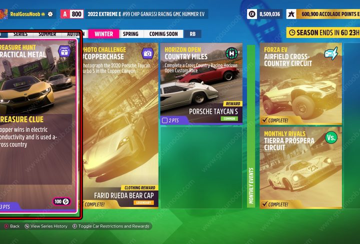 Forza 5 Practical Metal Treasure Hunt