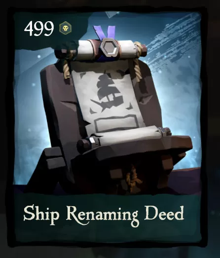 sea of thieves name & rename ship