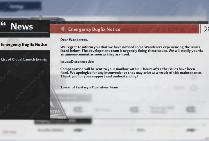 tower of fantasy disconnected from server fix