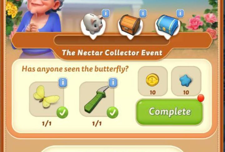 Merge Mansion Nectar Collector Event Rewards & Tasks