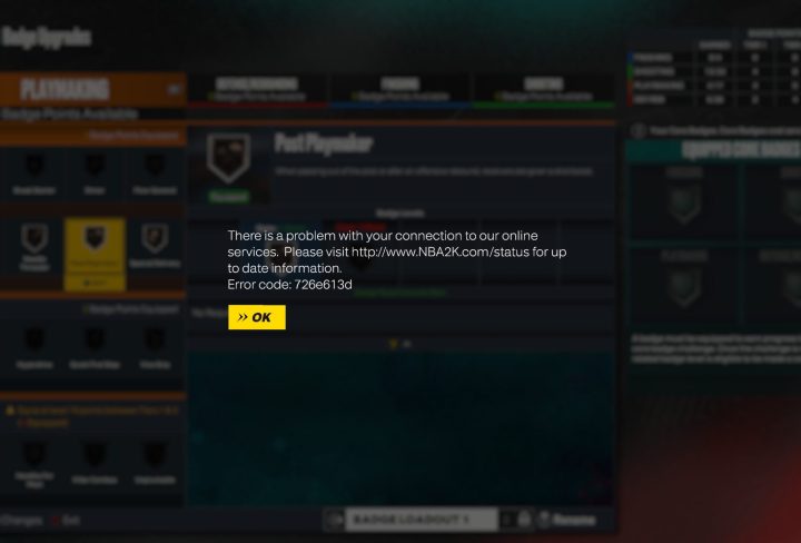 NBA 2K23 726e613d Error When Applying Badges Fix
