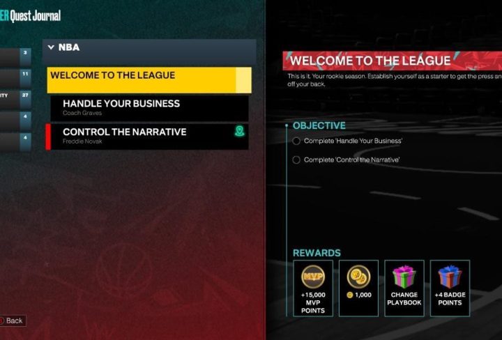NBA 2K23 Welcome to the League not Progressing