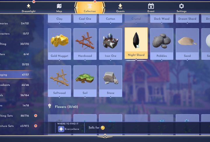 Night Shards in Disney Dreamlight Valley, How to Get and Use