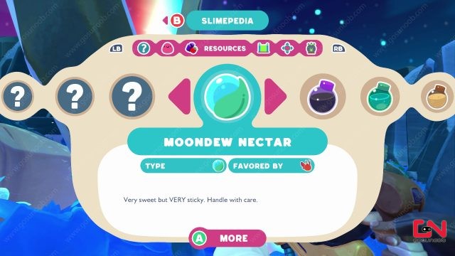 slime rancher 2 nectar how to get moondew nectar