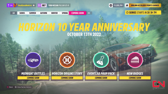 10-year anniversary update release date & time forza horizon 5