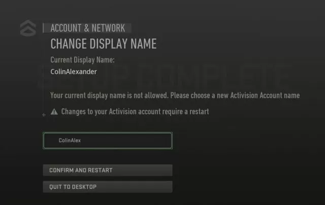 Modern Warfare 2 Change Display Name No Rename Tokens Error