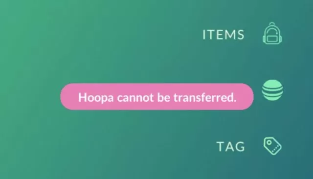Transfer Hoopa Unbound in Pokemon GO
