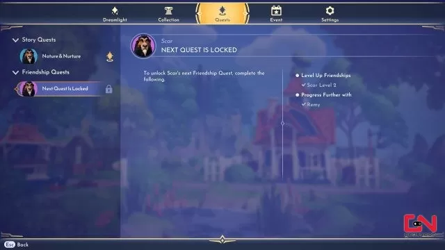 Unlock Scar Friendship Quest Disney Dreamlight Valley