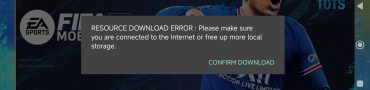 FIFA Mobile Resource Download Error