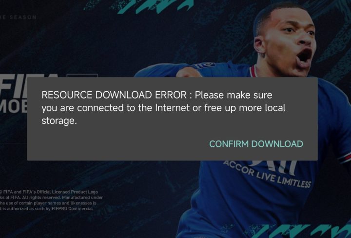 FIFA Mobile Resource Download Error