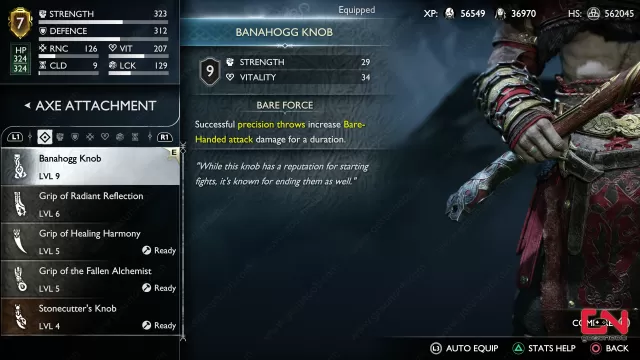 Best Leviathan Axe Grip Attachments in God of War Ragnarok Banahogg Knob