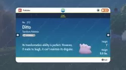 Ditto Pokedex